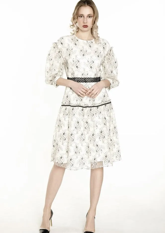 RR • Off-white Italian Lace Dress