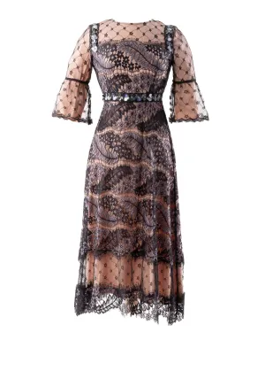 RR• Italian Lace Blue Dress