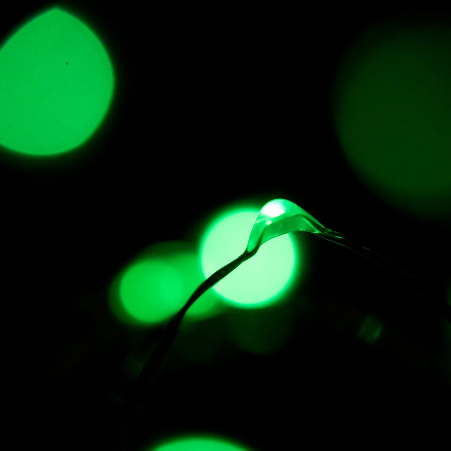 RTGS 30 Green Color LED String Lights Batteries Operated on 9.5 Feet Silver Color Wire with Timer