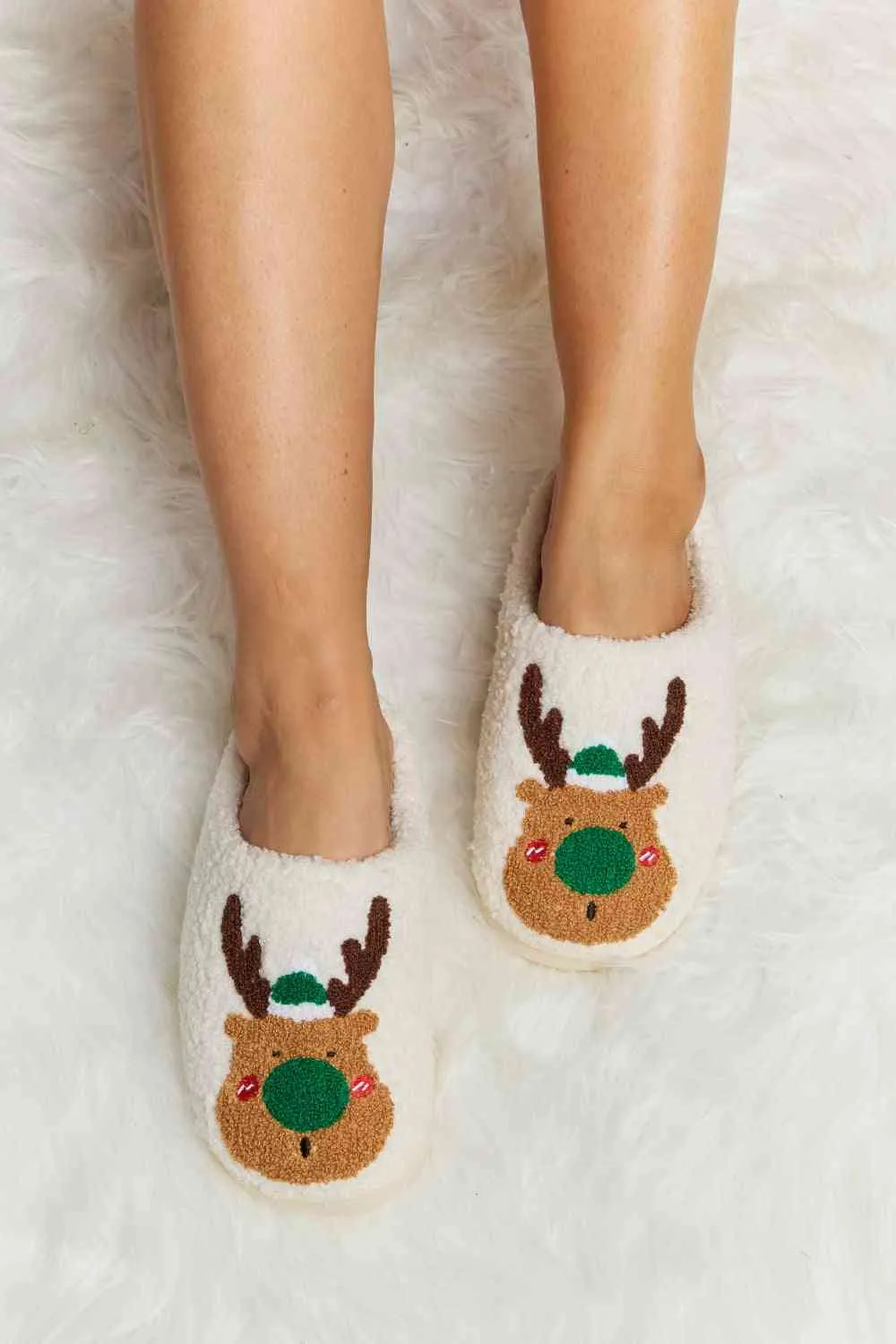 Rudolph Slippers- 2 Colors (Red, Green)
