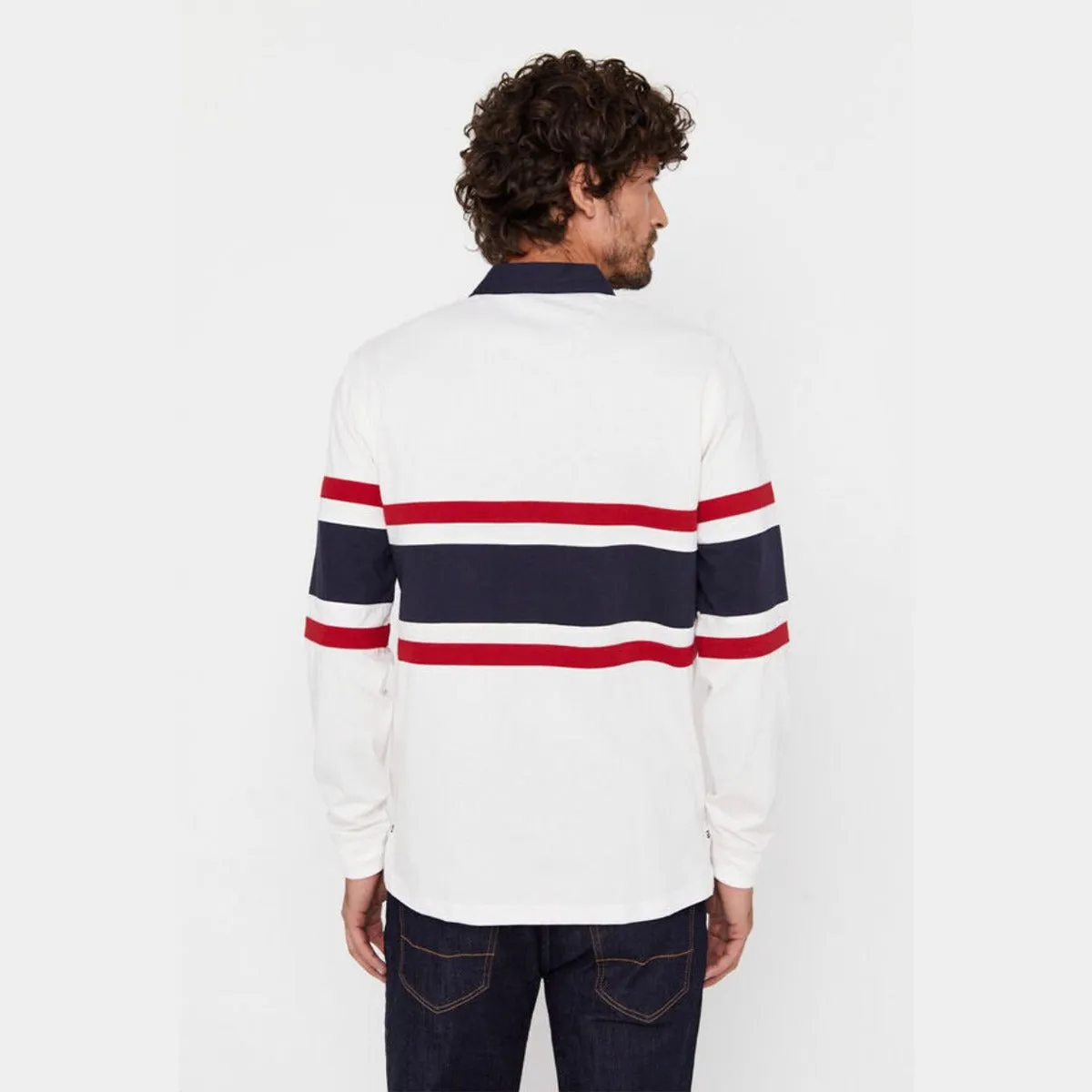 Rugby Full Sleeves Polo Shirt - White