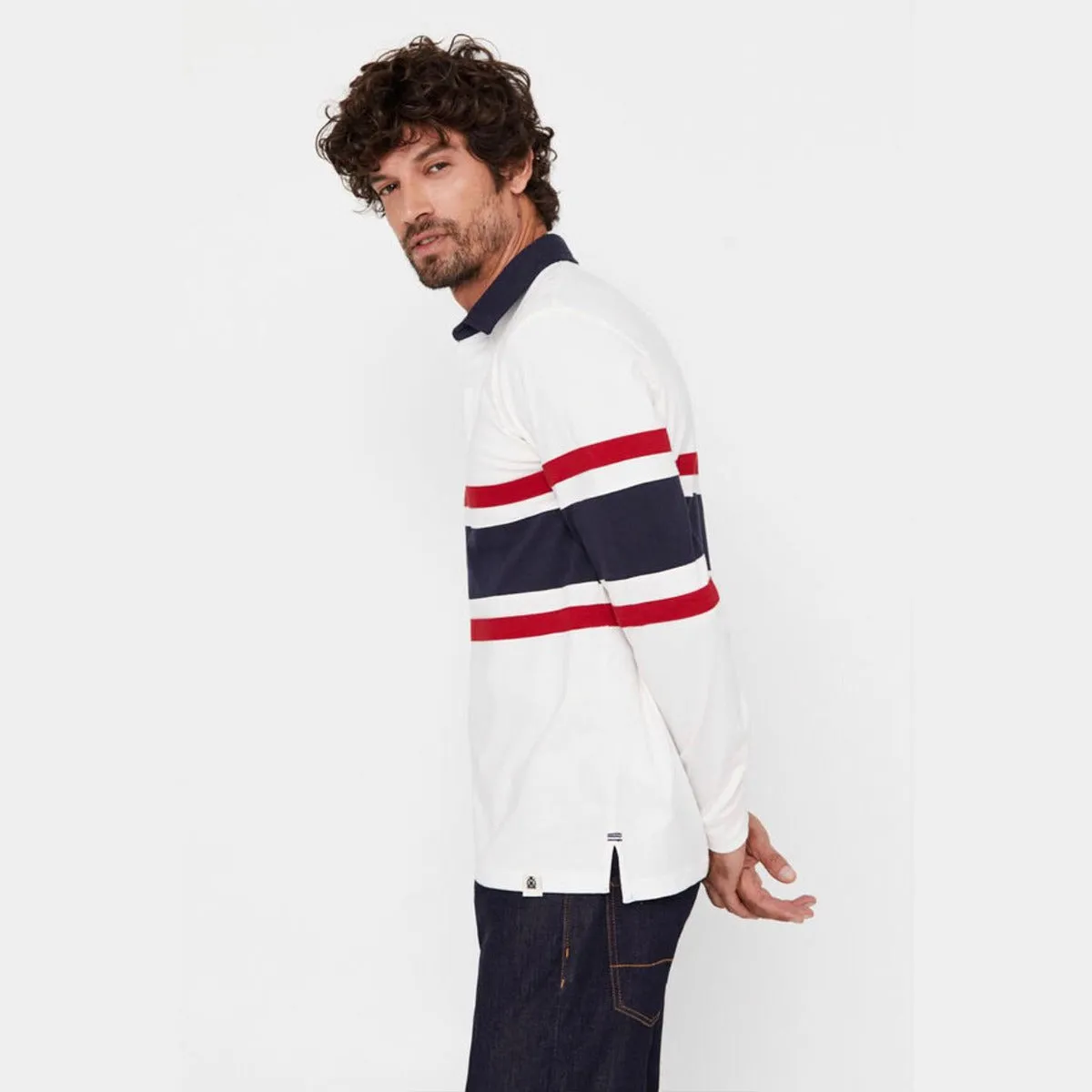 Rugby Full Sleeves Polo Shirt - White