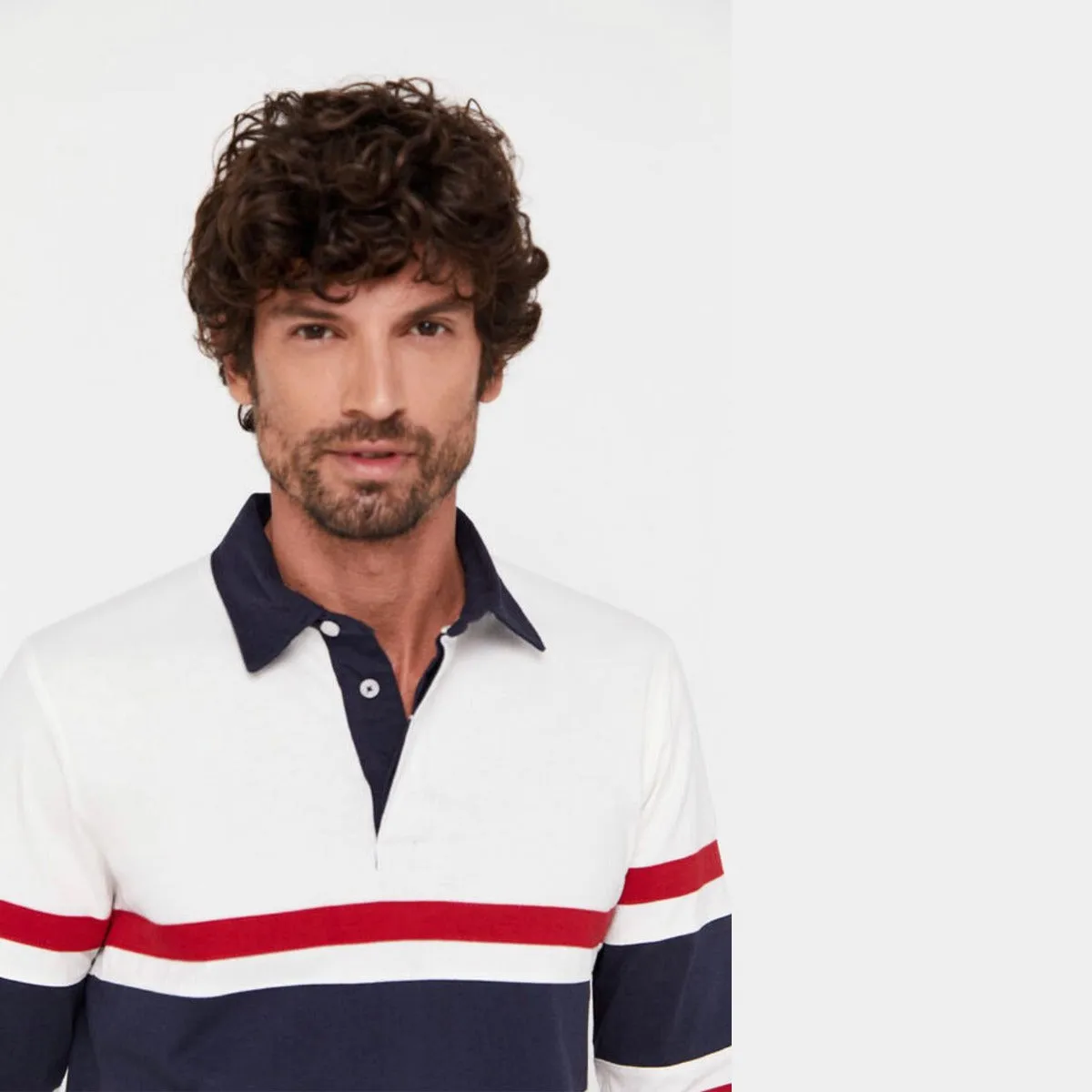 Rugby Full Sleeves Polo Shirt - White
