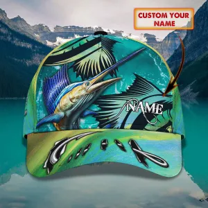 Sailfish Fishing 2 - Personalized Name Cap - Nt168 - Ct077