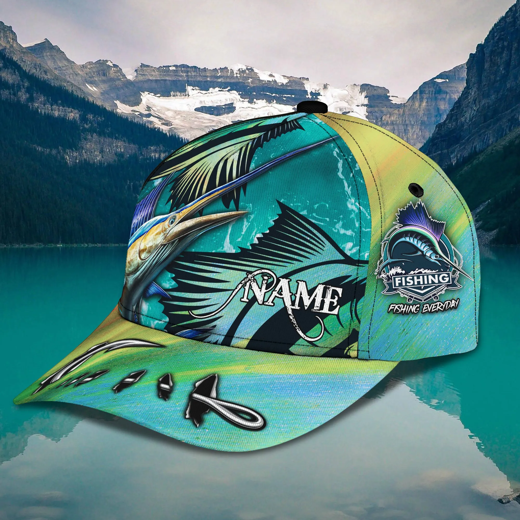 Sailfish Fishing 2 - Personalized Name Cap - Nt168 - Ct077