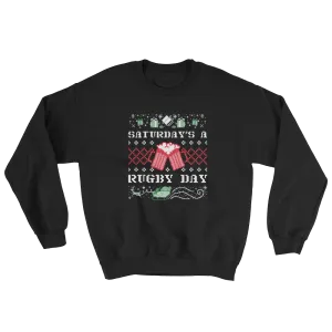 Saturday's a Rugby Day Ugly Christmas Sweatshirt