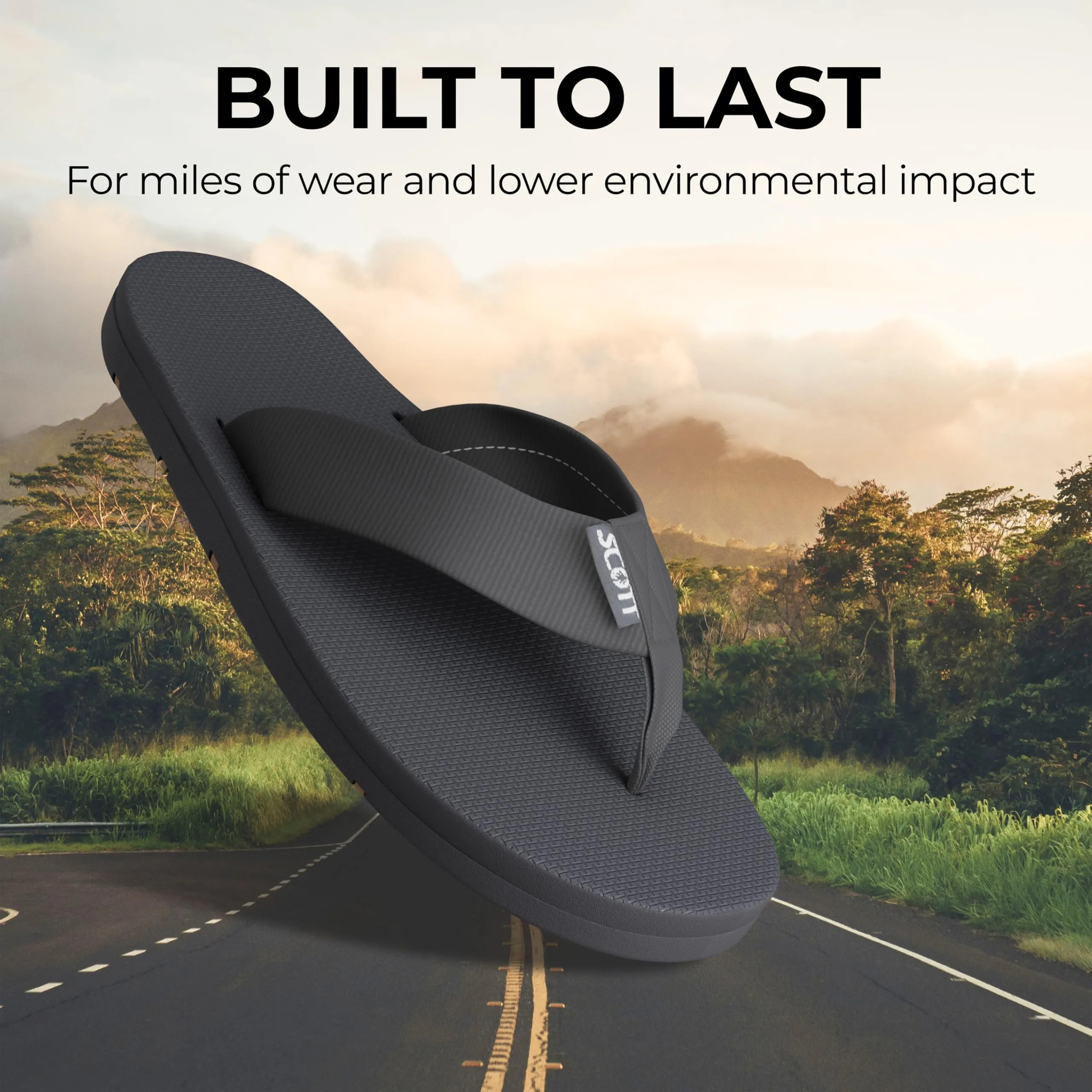 Scott Hawaii Makaha Flip Flop | Custom Molded Outsole with Arch Support | Podiatrist Recommended