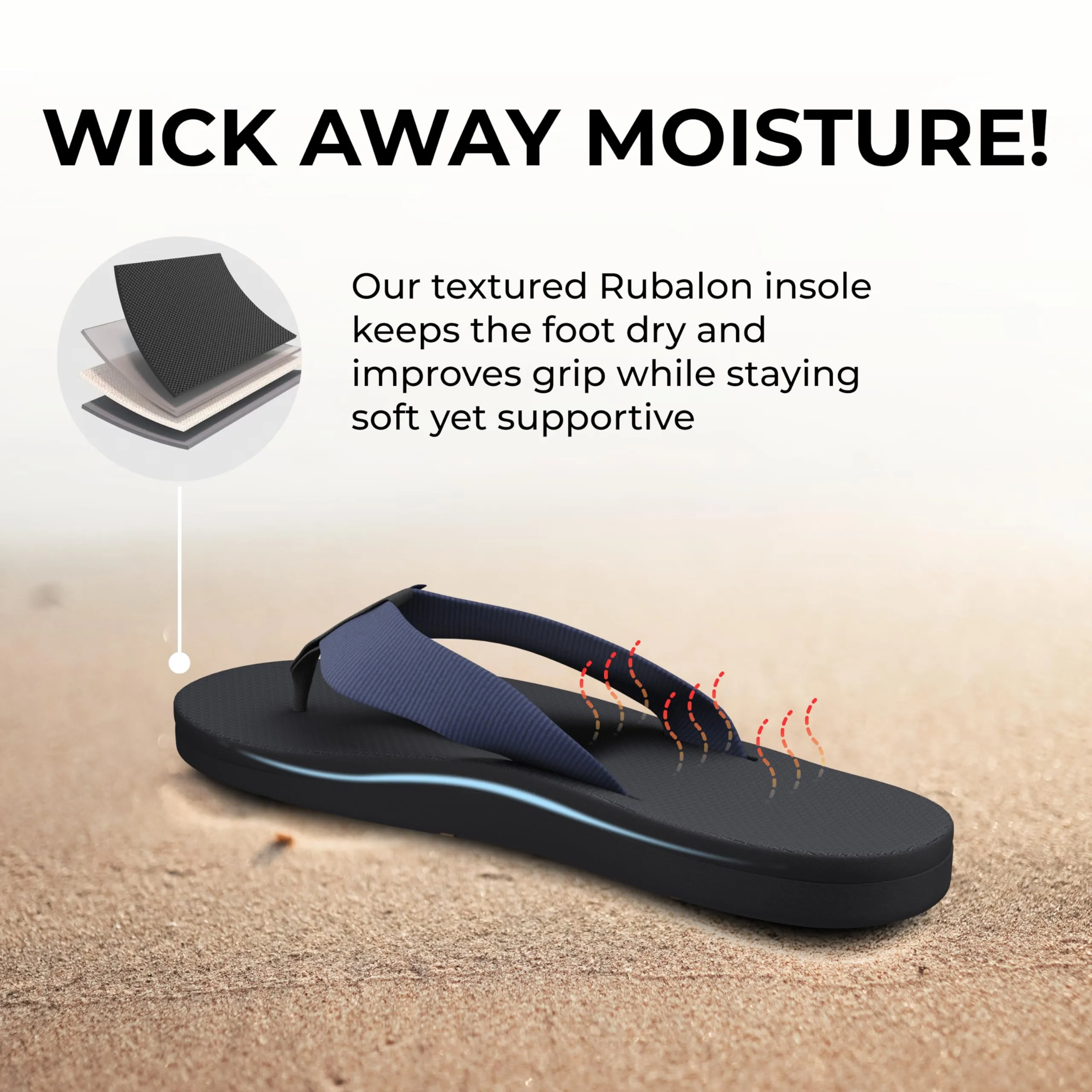 Scott Hawaii Makaha Flip Flop | Custom Molded Outsole with Arch Support | Podiatrist Recommended