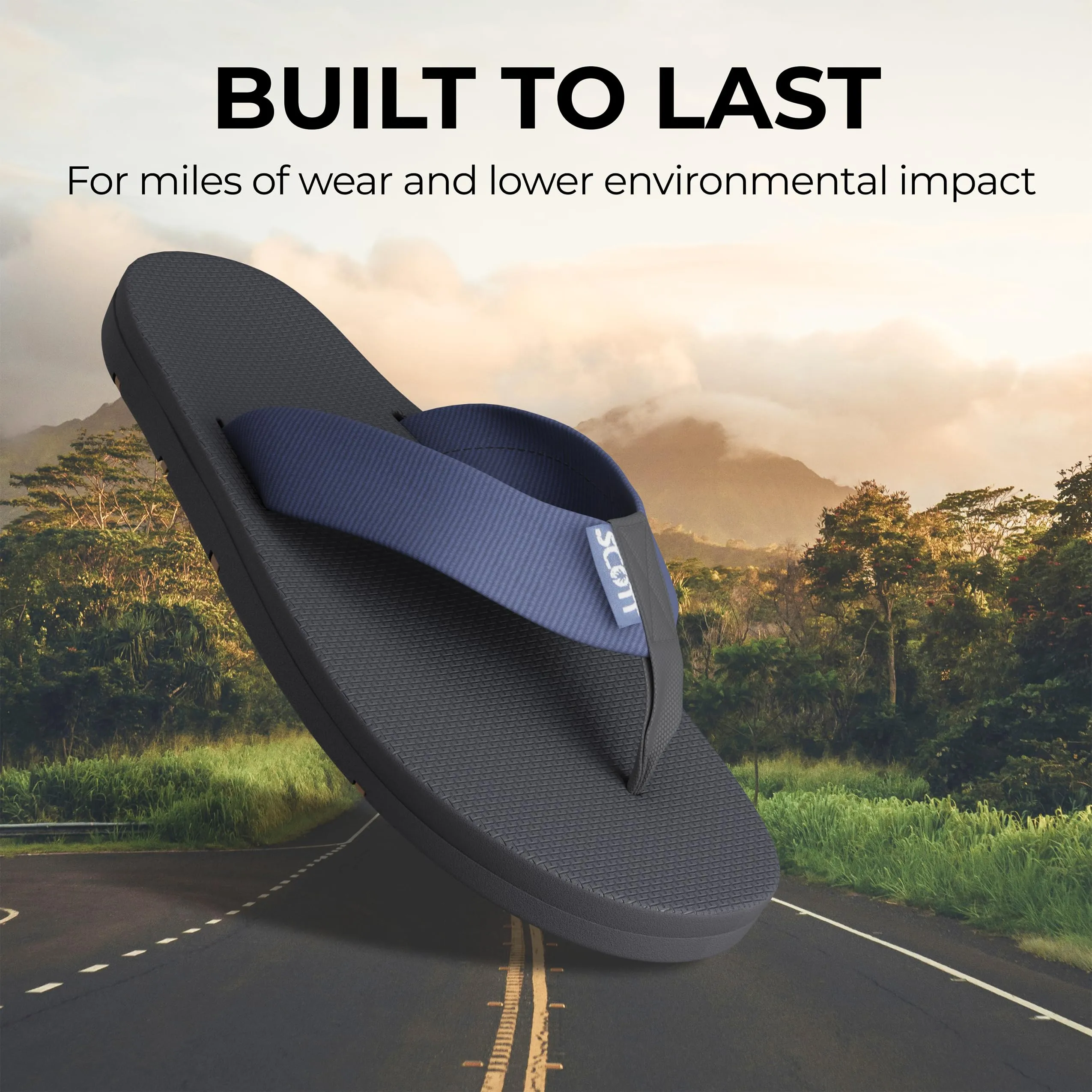 Scott Hawaii Makaha Flip Flop | Custom Molded Outsole with Arch Support | Podiatrist Recommended