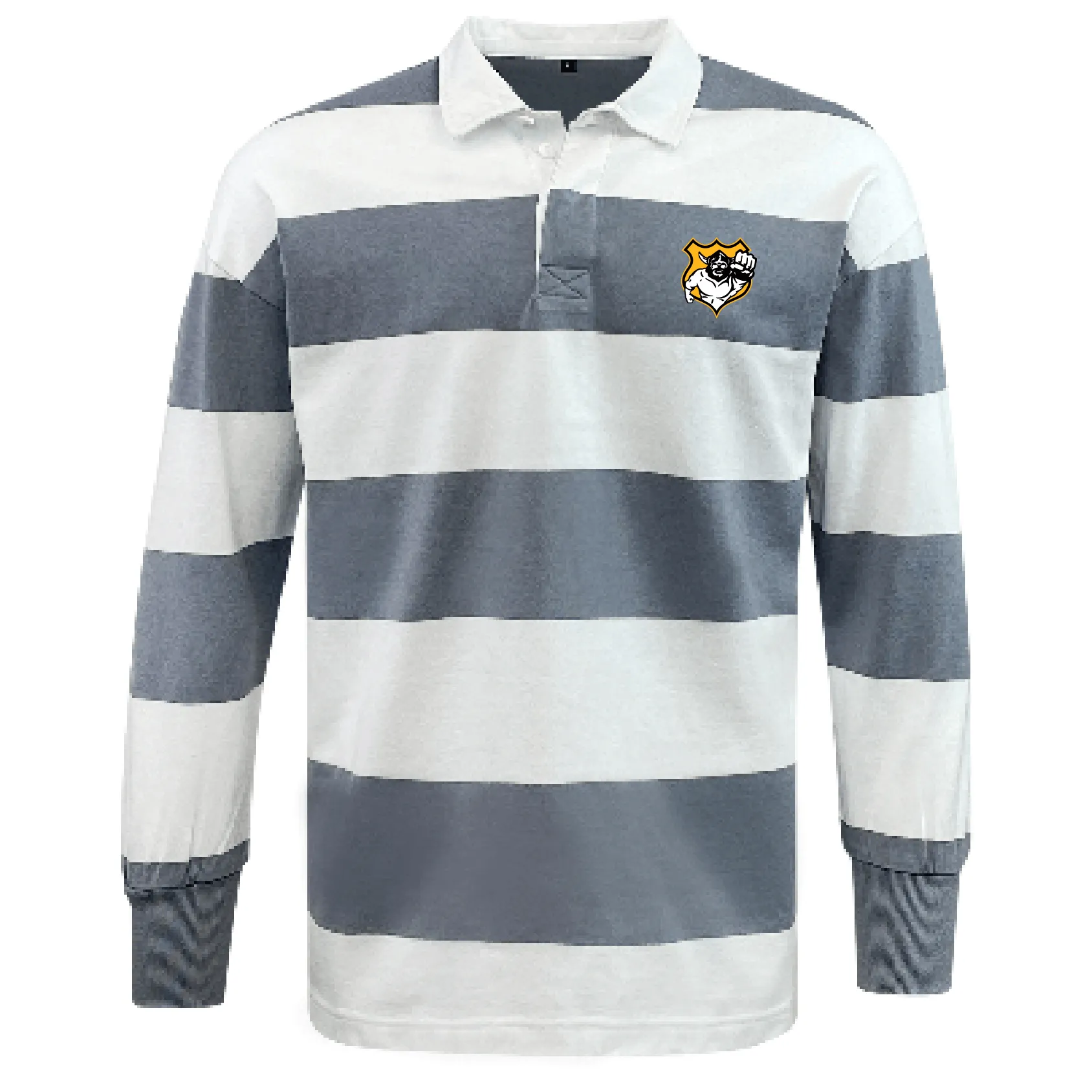 Seattle Vikings Rugby Classic Long Sleeve Hooped Rugby Jersey