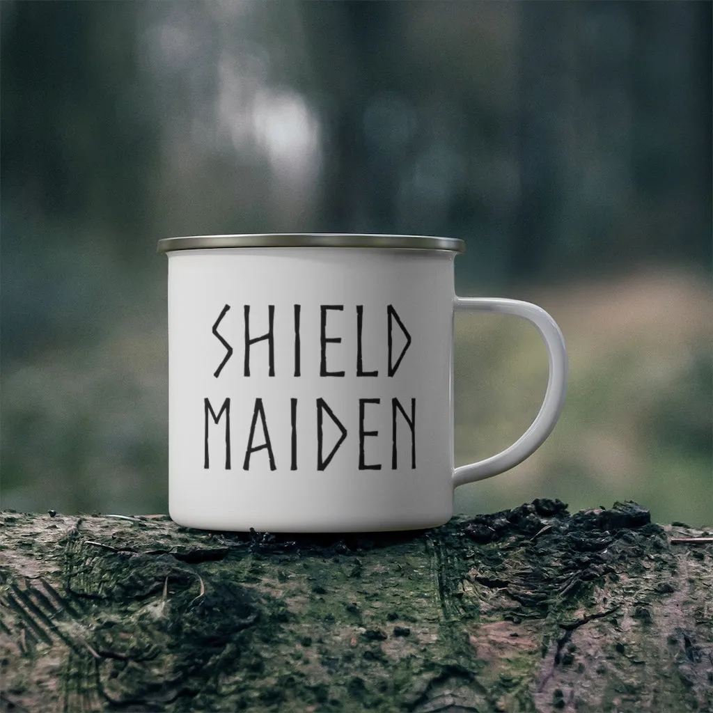 Shield Maiden Enamel Camping Mug