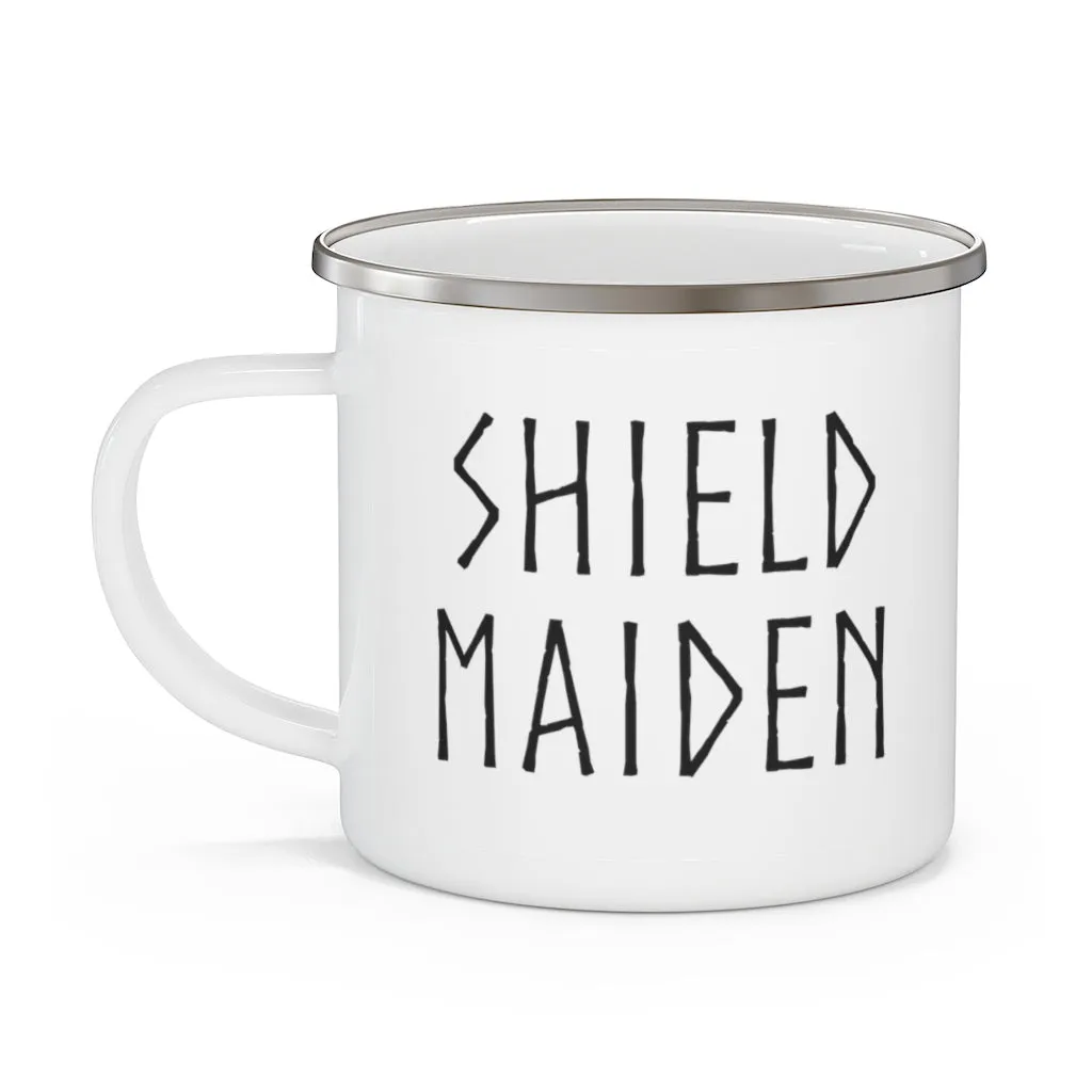 Shield Maiden Enamel Camping Mug