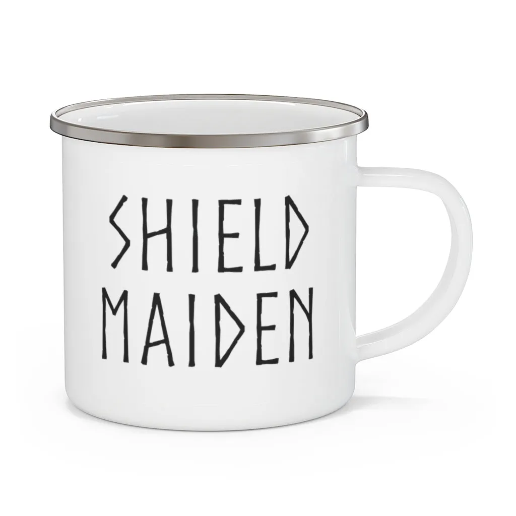 Shield Maiden Enamel Camping Mug