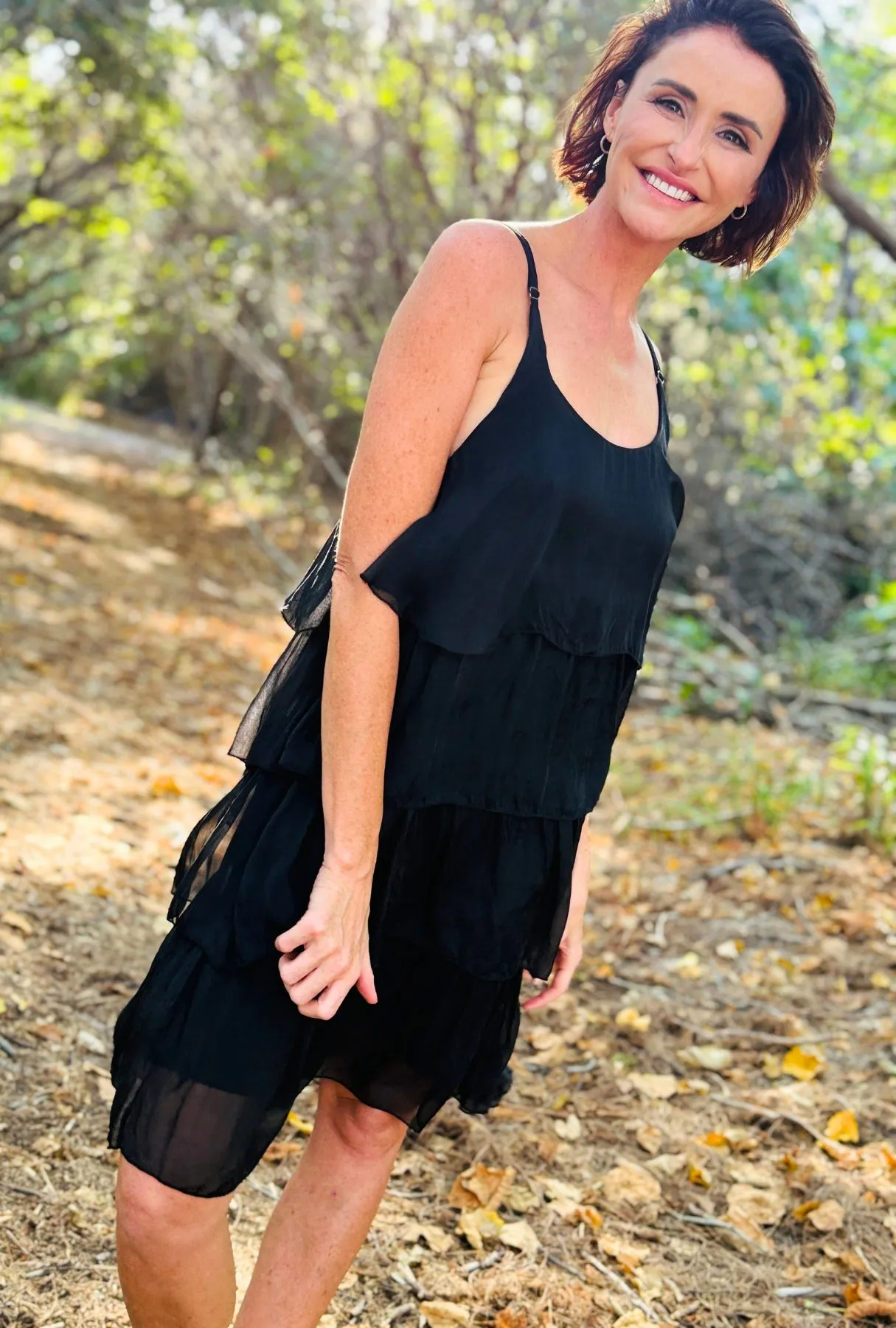 Silk and the City Layered Dress - Onyx