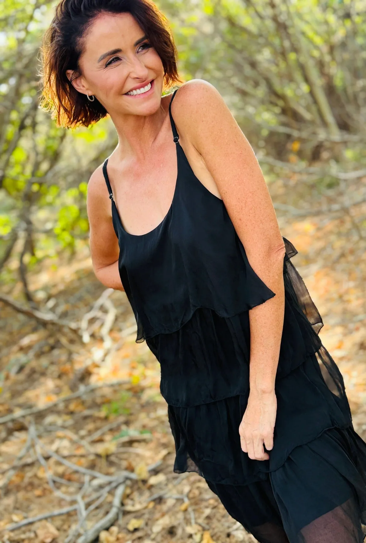 Silk and the City Layered Dress - Onyx