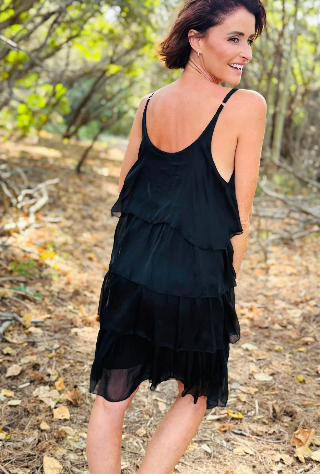 Silk and the City Layered Dress - Onyx