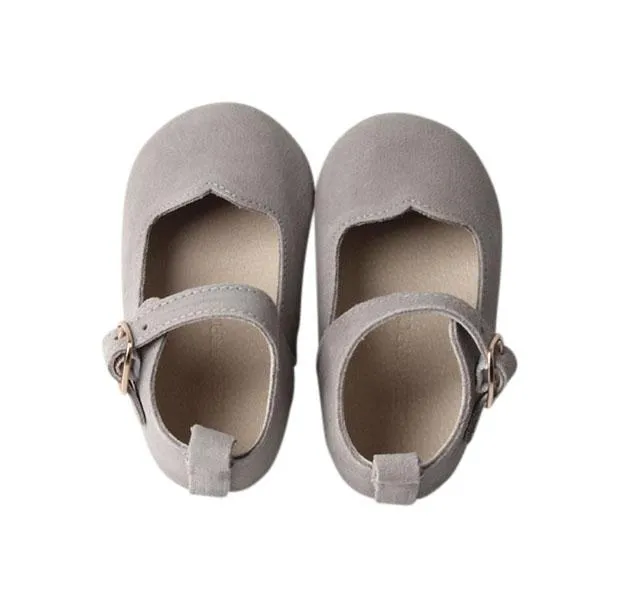 Slate Suede - Mary Jane - US Size 5-8 - Hard Sole