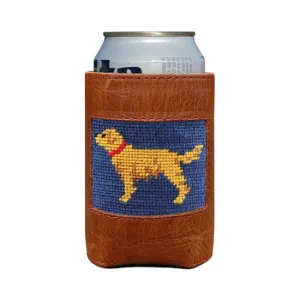 SMATHERS & BRANSON GOLDEN RETRIEVER NEEDLEPOINT CAN COOLER