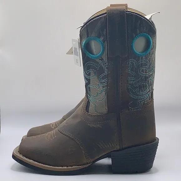 Smoky Mountain Boots, Kids 8.5, Sedona, Brown Camo/Blue  NEW