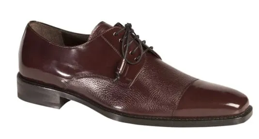 Soka Calfskin/Deerskin Burgundy By Mezlan Made In Spain Brand