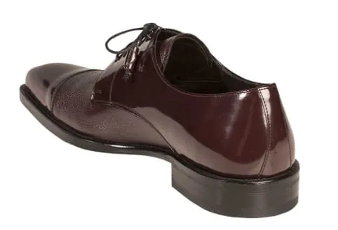 Soka Calfskin/Deerskin Burgundy By Mezlan Made In Spain Brand
