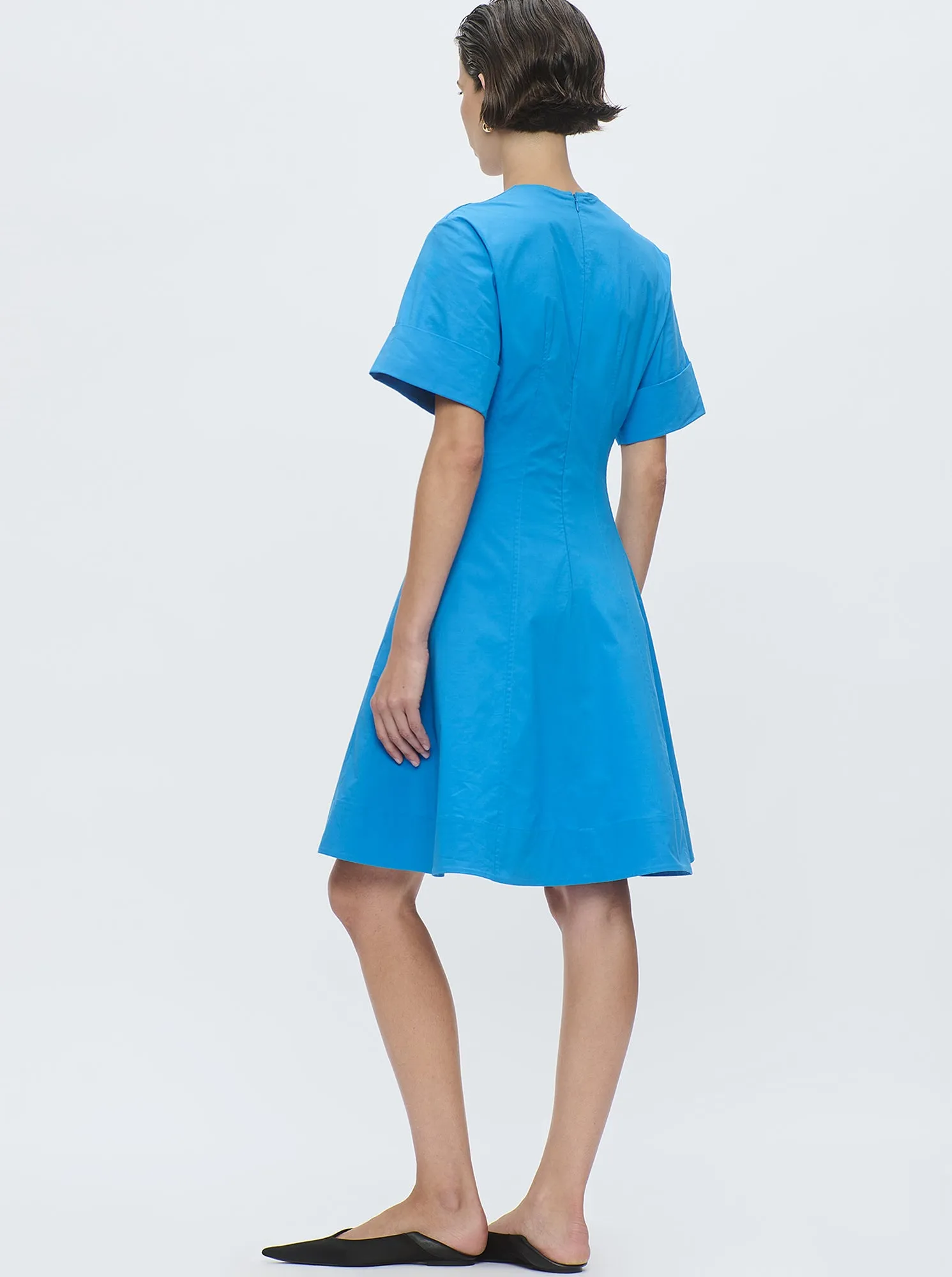 SORA Flared dress Blue Sea