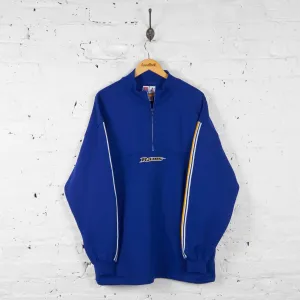 St Louis Rams American Football 1/4 Zip Sweatshirt - Blue - XL