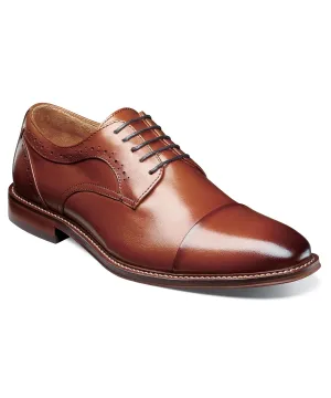 Stacy Adams Maddox Cap Toe Oxford Dress Shoe - Cognac