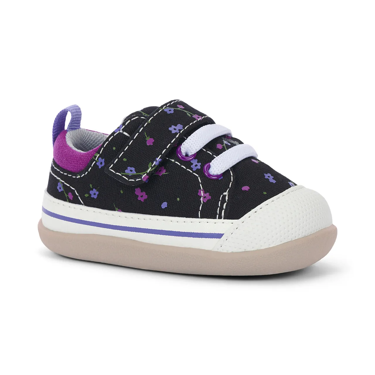 Stevie II (First Walker) Black Floral