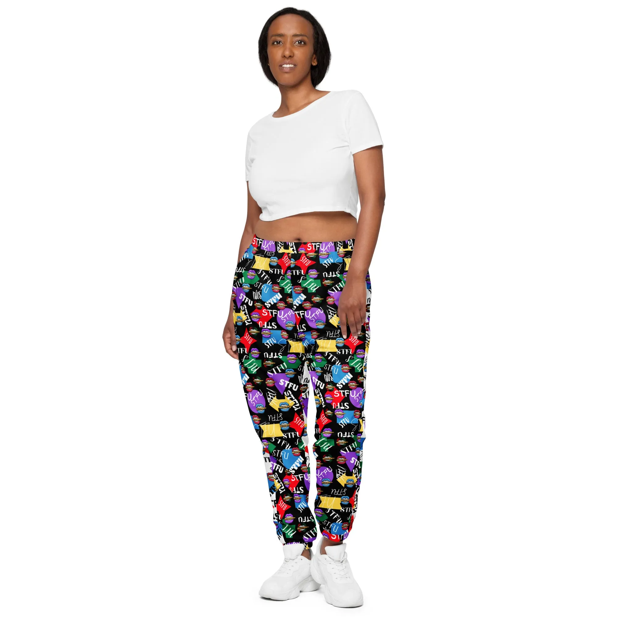 STFU Logos and Colors Unisex Track Pants - Black/White