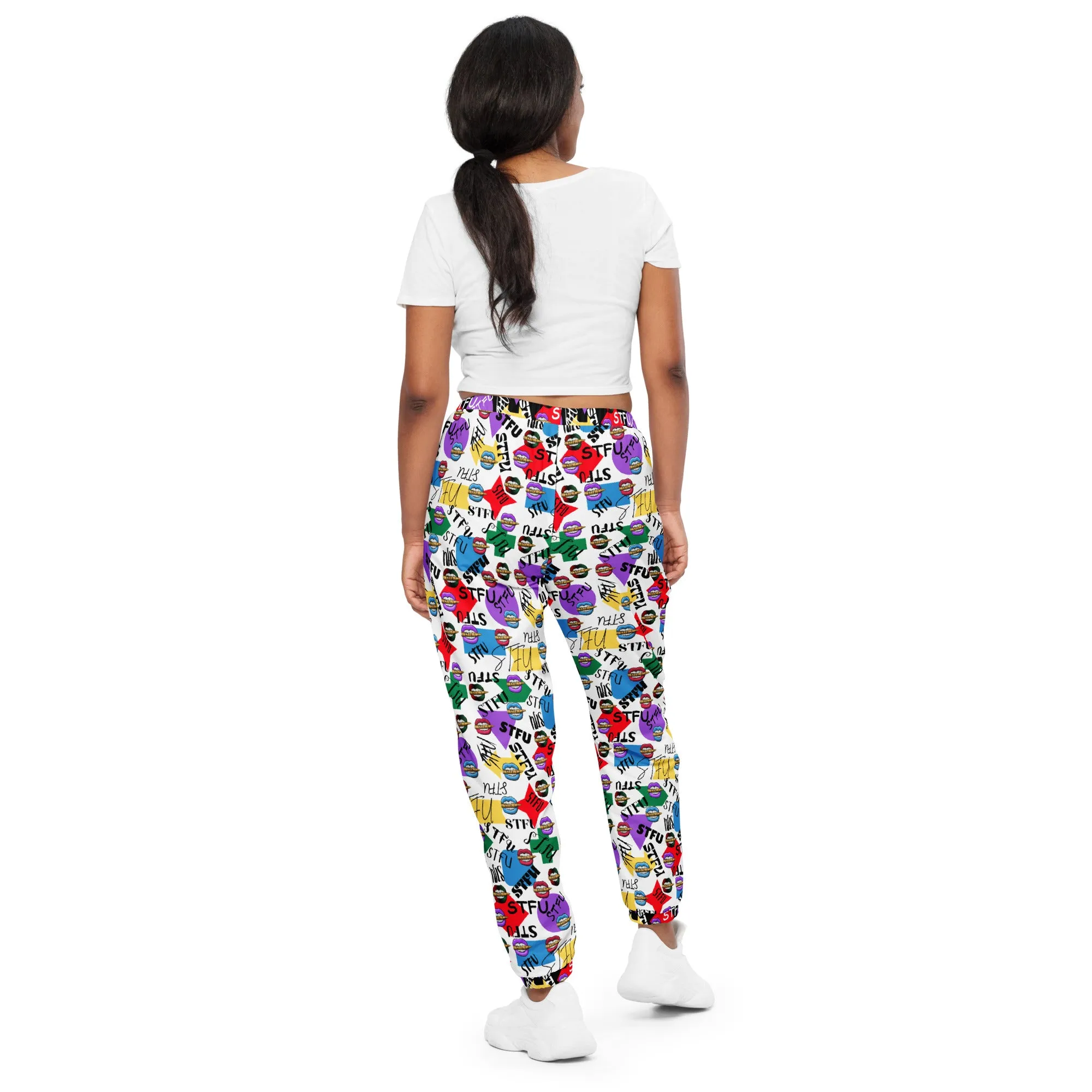 STFU Logos and Colors Unisex Track Pants - Black/White