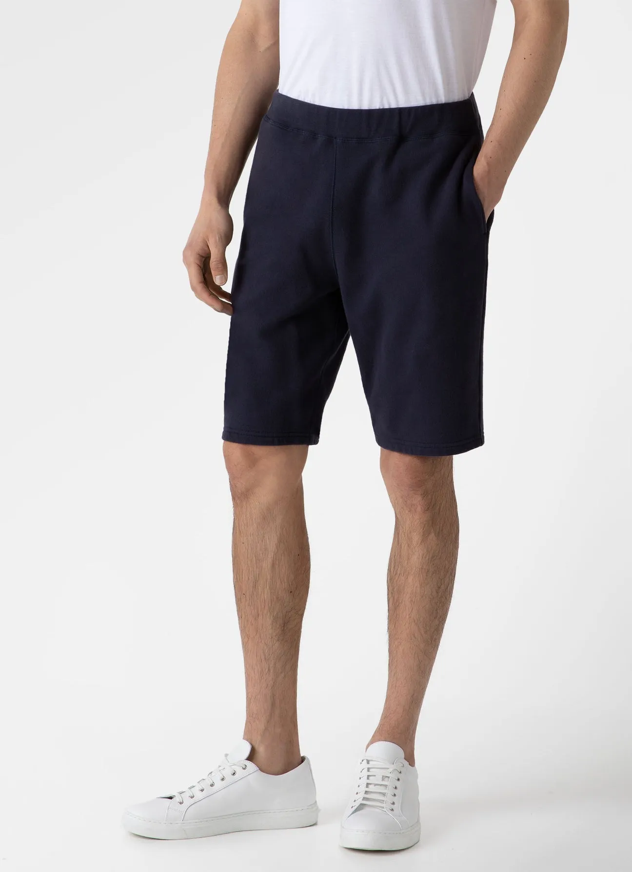 Sunspel Loopback Track Shorts Navy