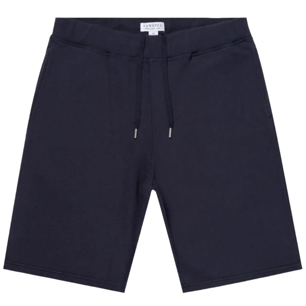 Sunspel Loopback Track Shorts Navy
