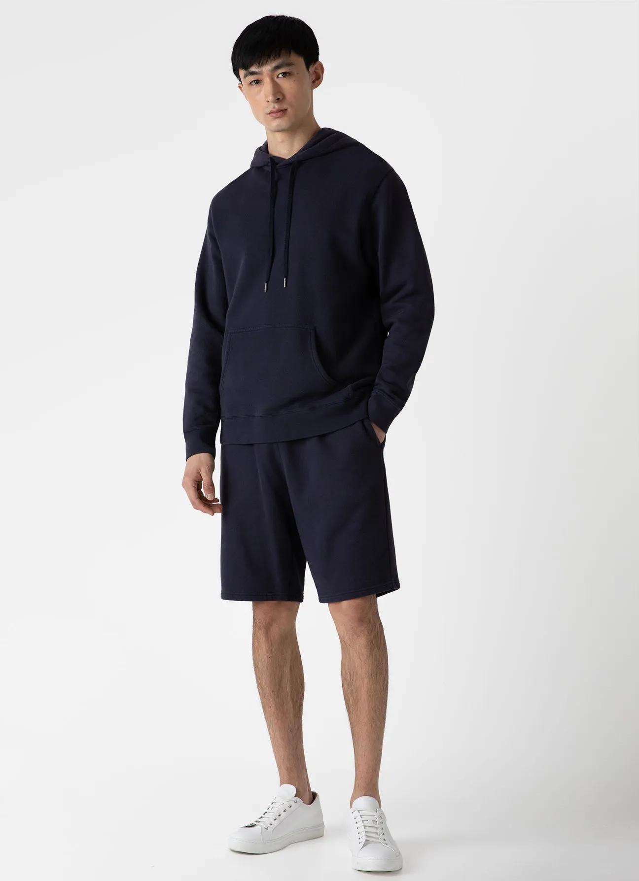 Sunspel Loopback Track Shorts Navy