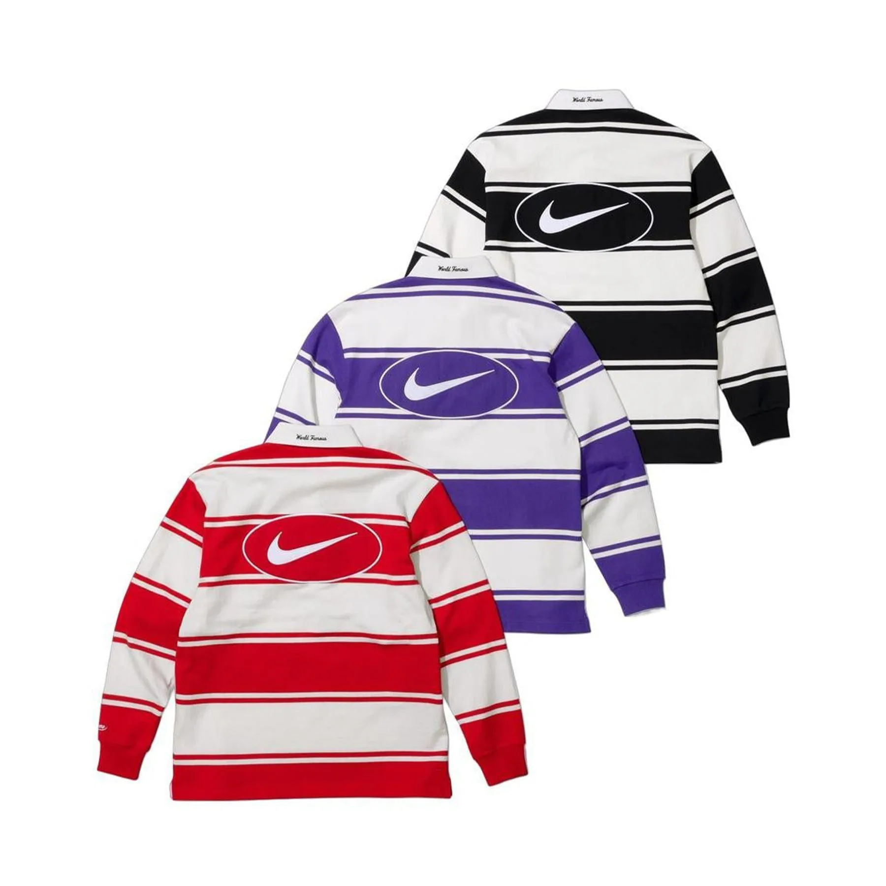 Supreme x Nike Stripe Rugby 'Black White'