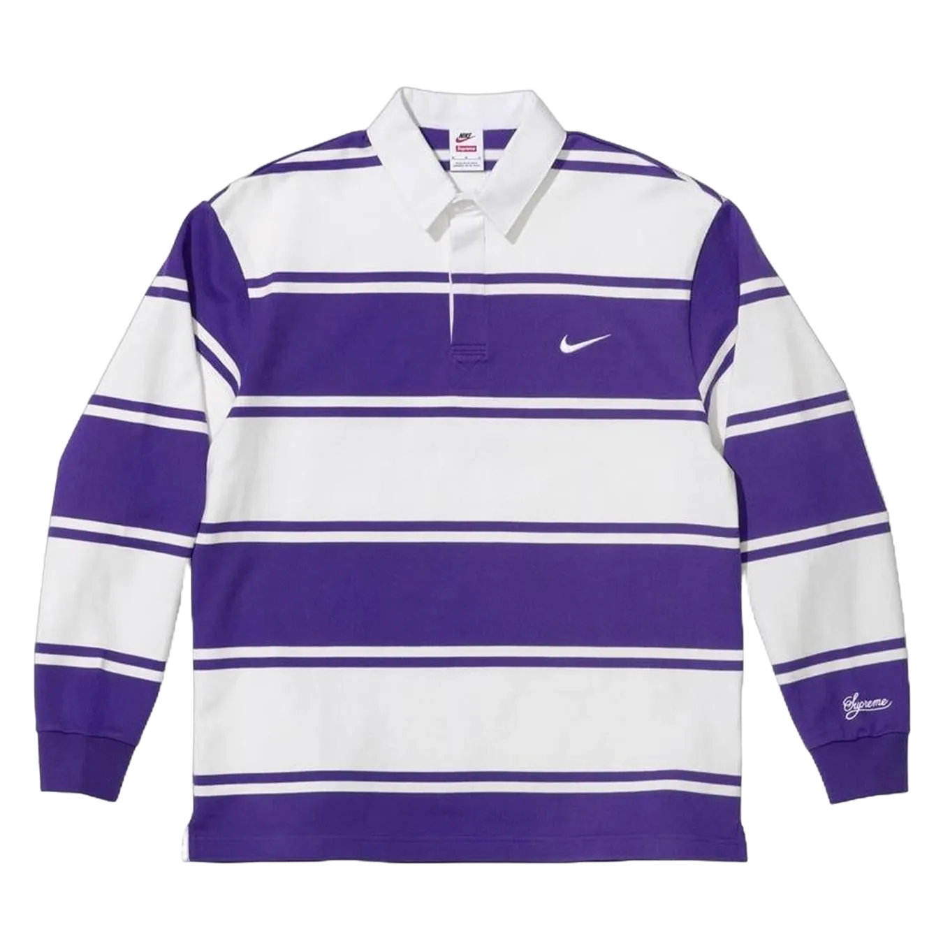 Supreme x Nike Stripe Rugby 'Purple White'