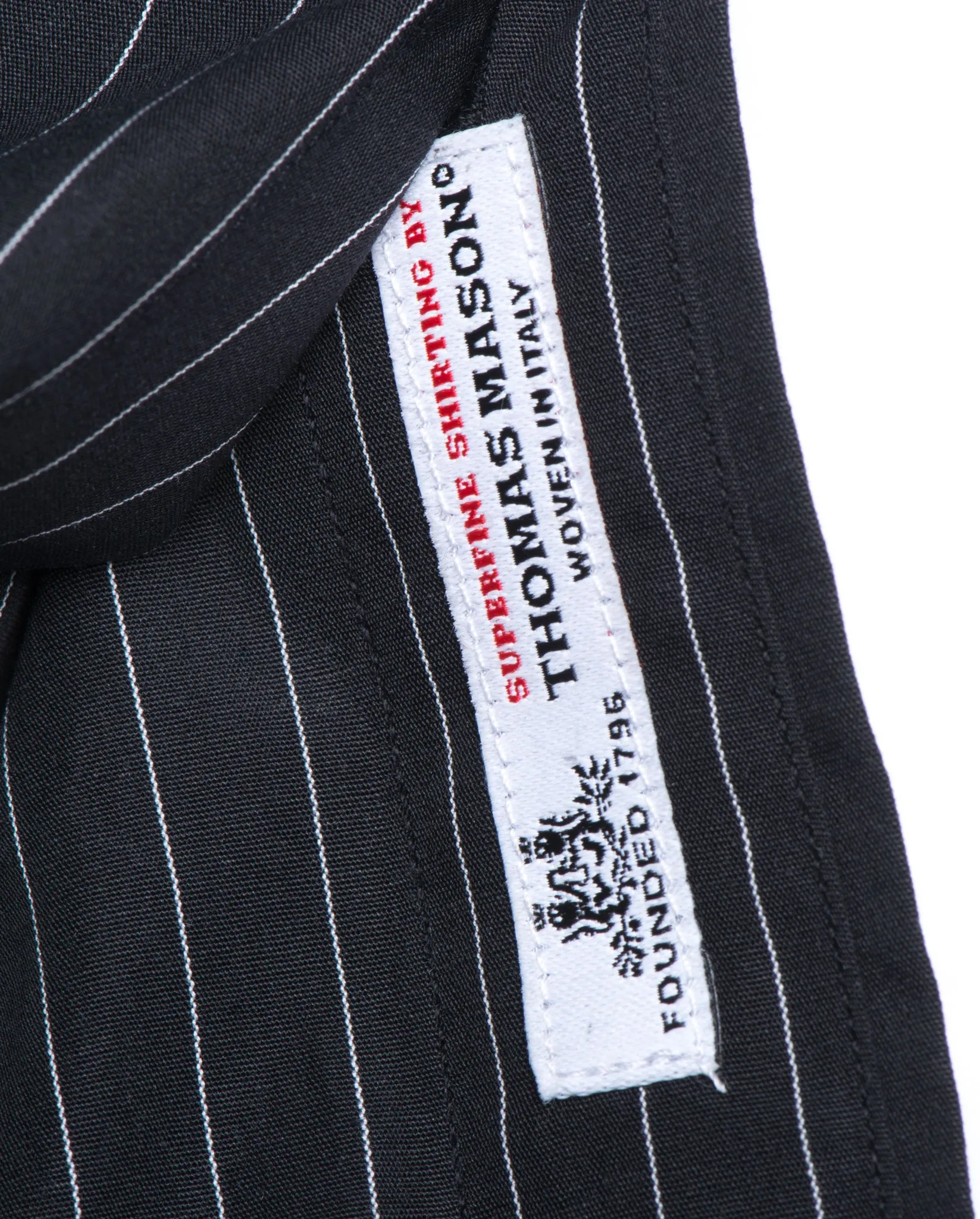 Tailored - Black with White Pinstripe