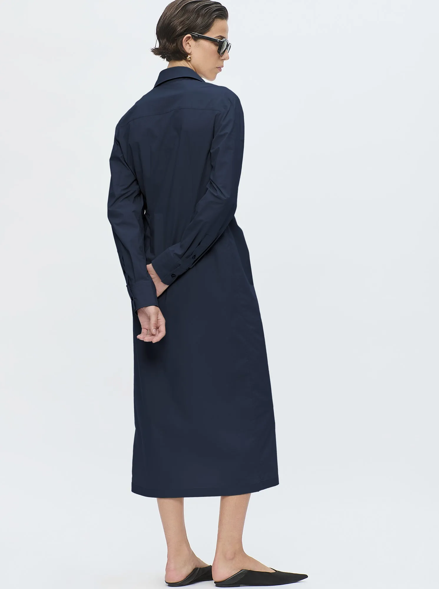 TANGIERS Long shirt dress Navy