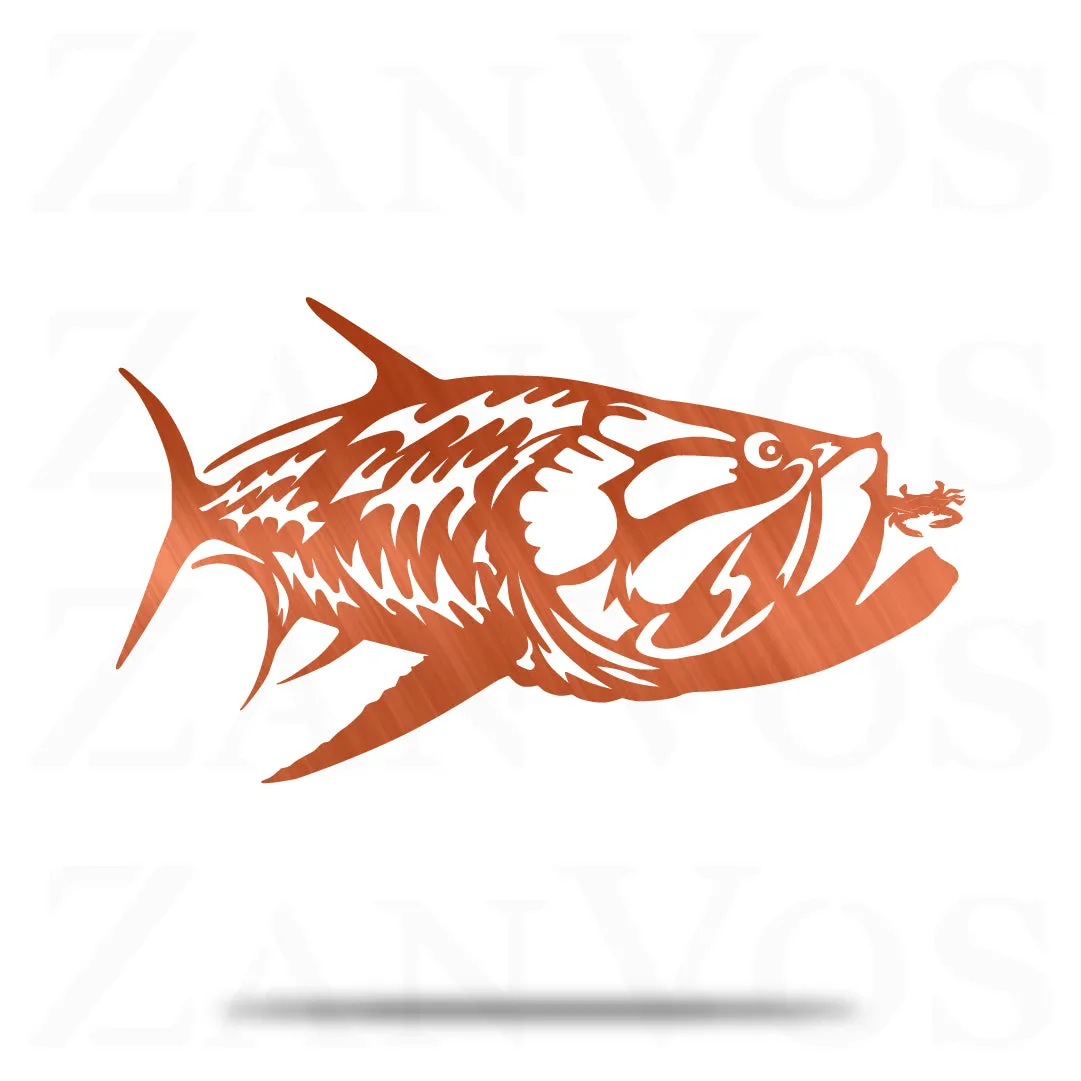 Tarpon Chasing Crab