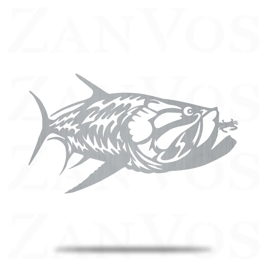 Tarpon Chasing Crab