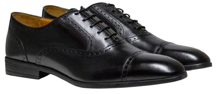 Ted Baker Dress Black Cap-Toe Shoe Davyde