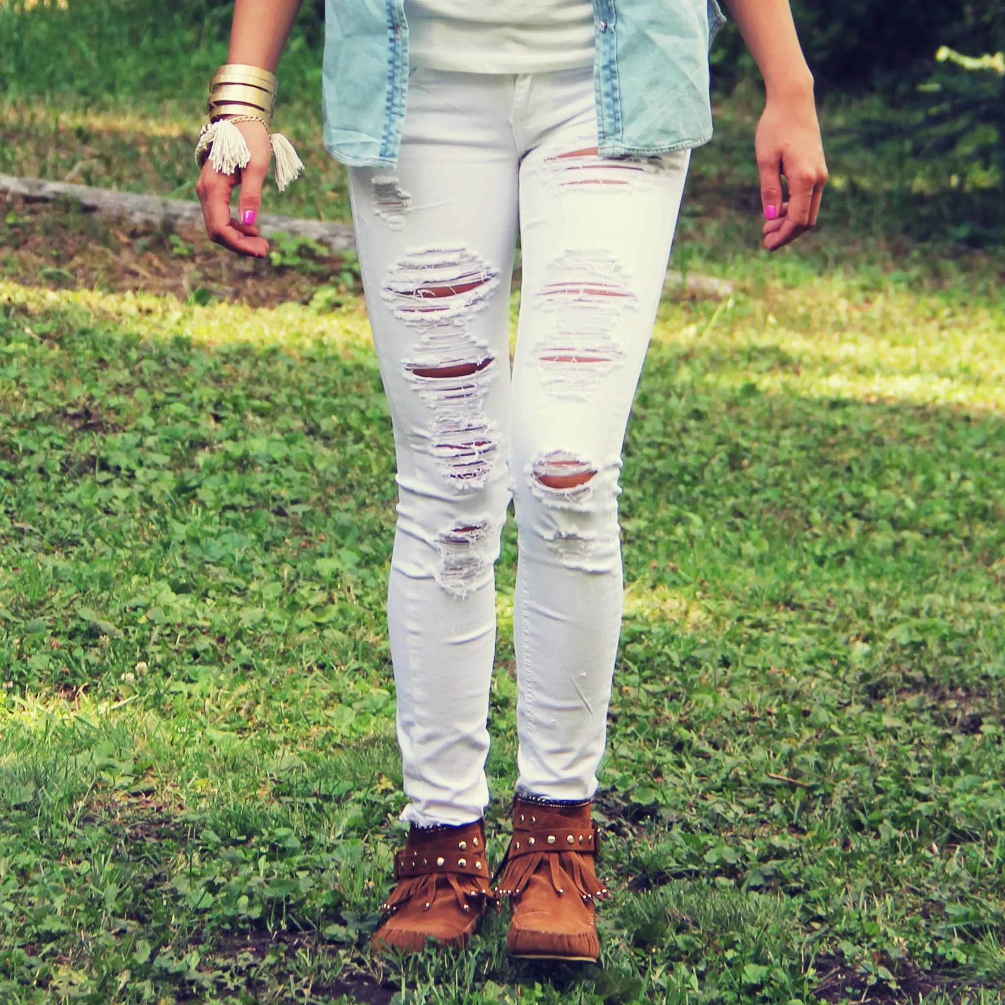 The Joey Destructed Skinny Jean
