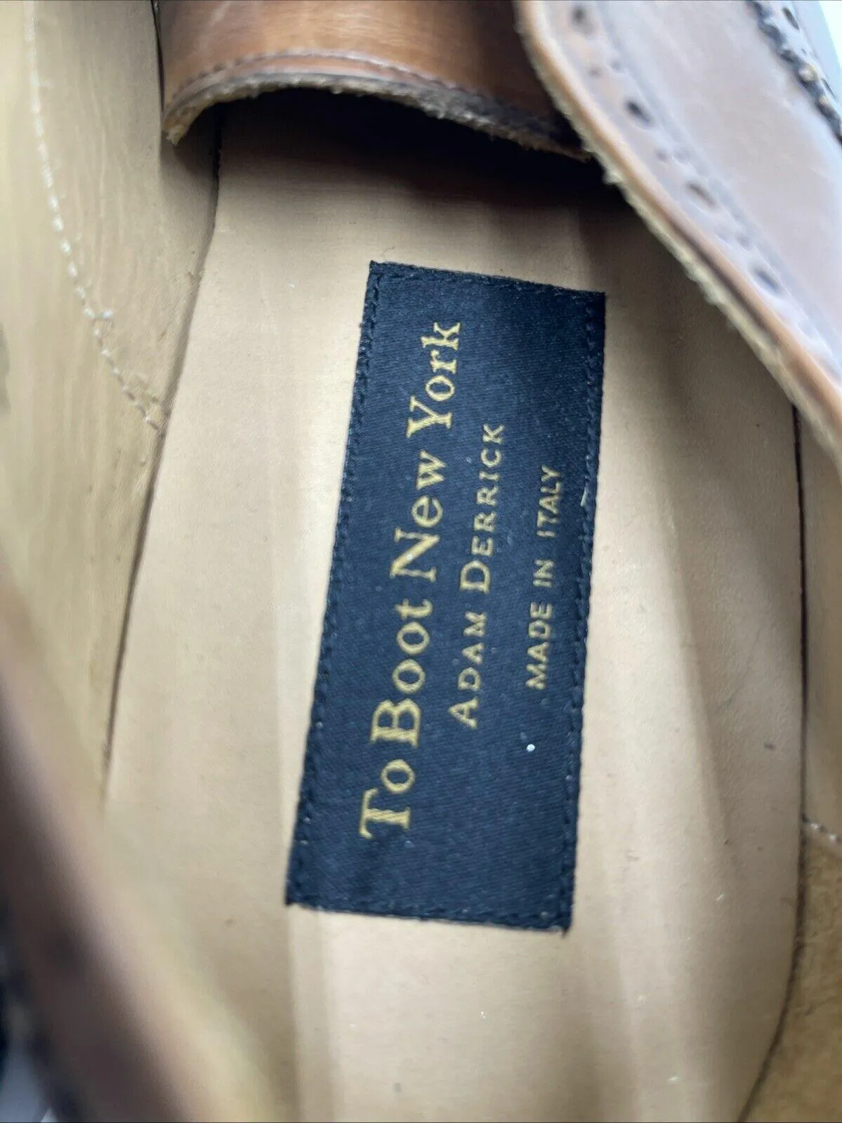 To Boot New York Men's Brooks Wingtip Oxford, Cognac, Size 13 - Very Good
