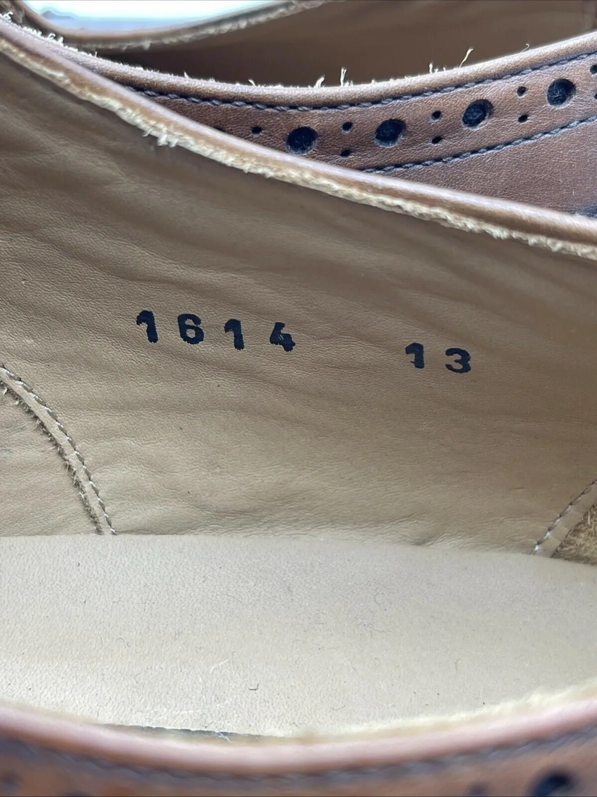 To Boot New York Men's Brooks Wingtip Oxford, Cognac, Size 13 - Very Good