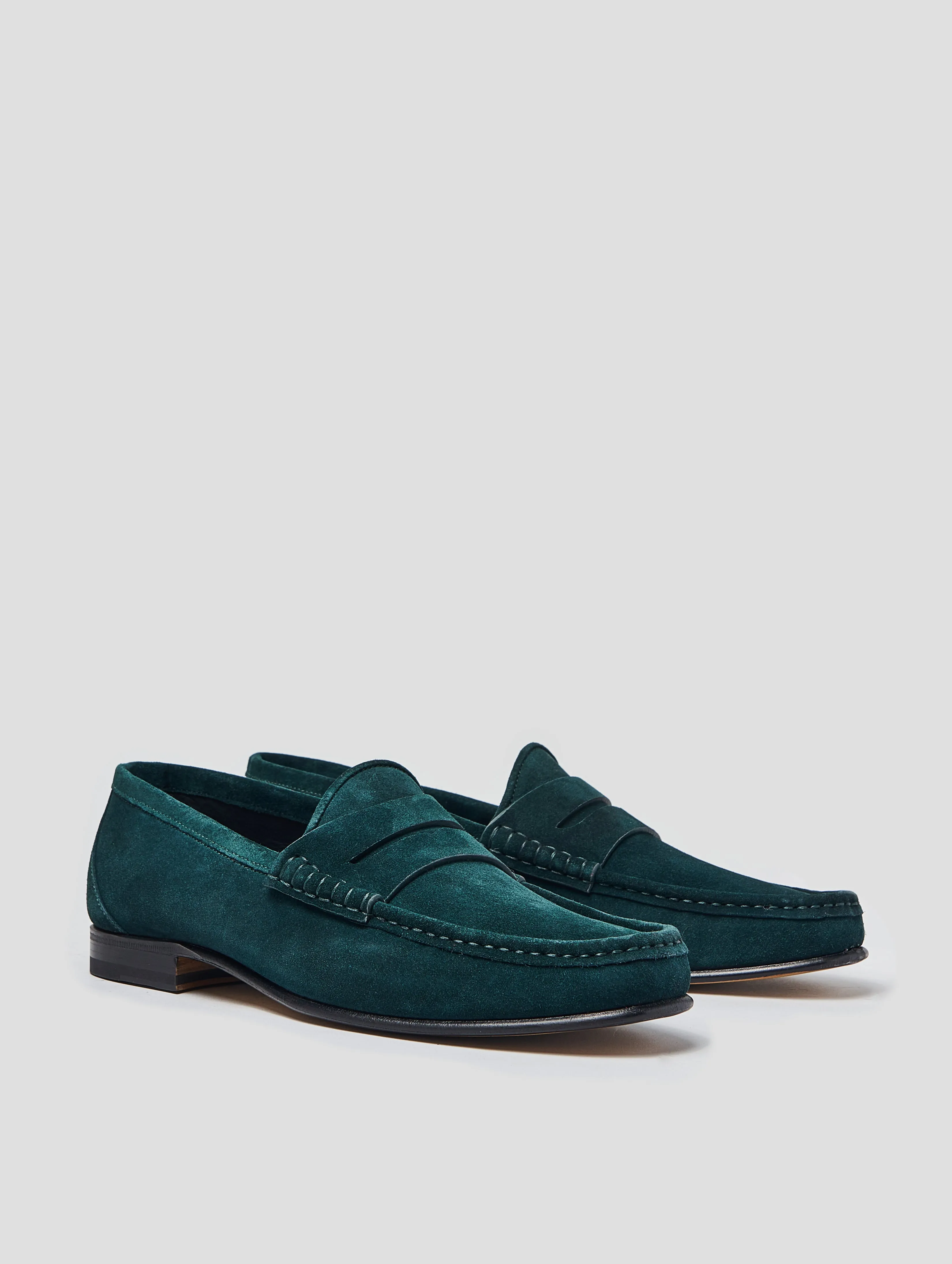 TONY PENNY LOAFER IN EMERALD GREEN SUEDE - Woman