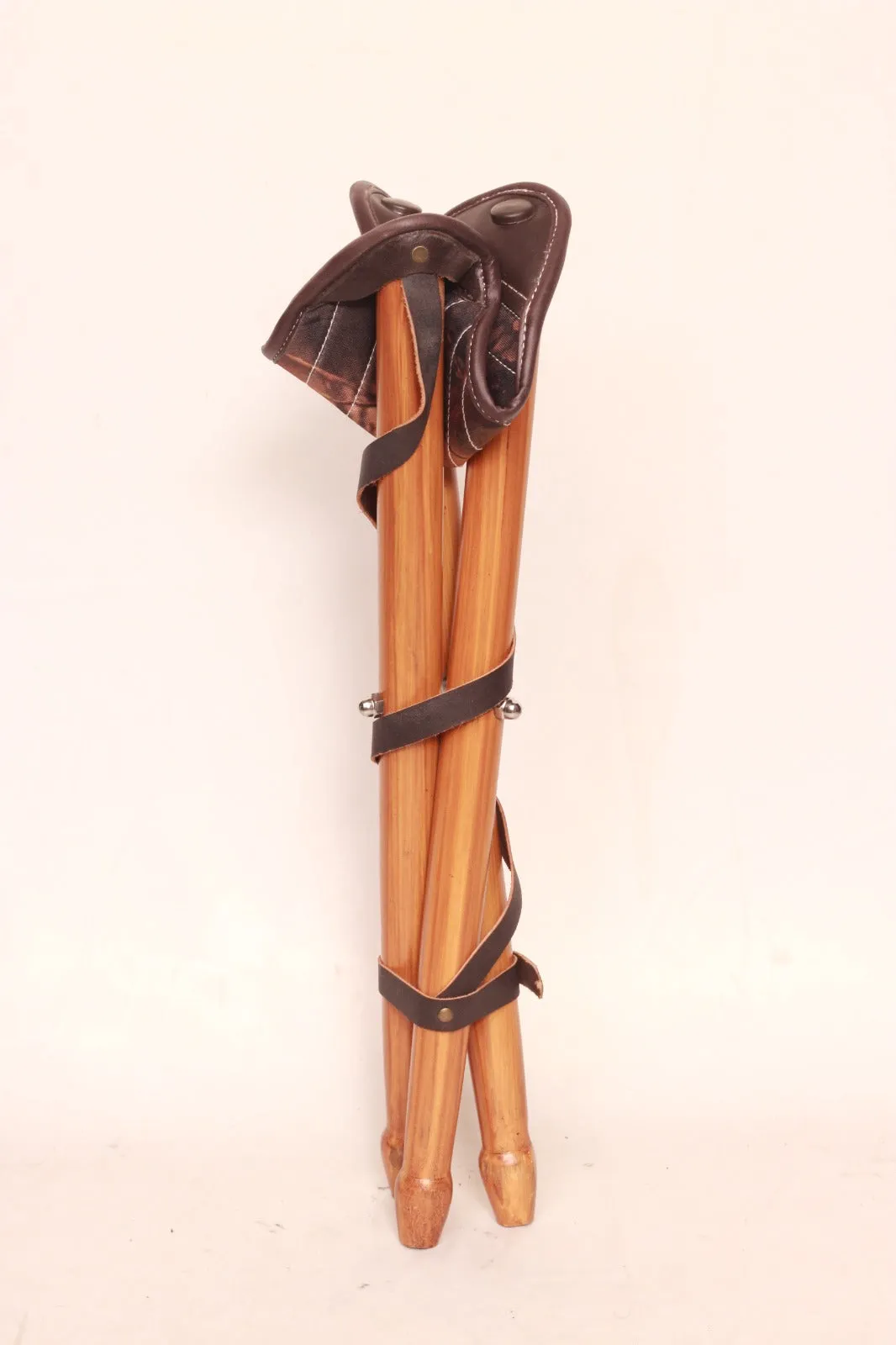 Tripod Cordura Hunting Stool With Solid Wooden Legs