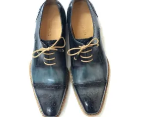 TucciPolo Italian Leather Shoes </p> Mens Handmade Captoe Brogue