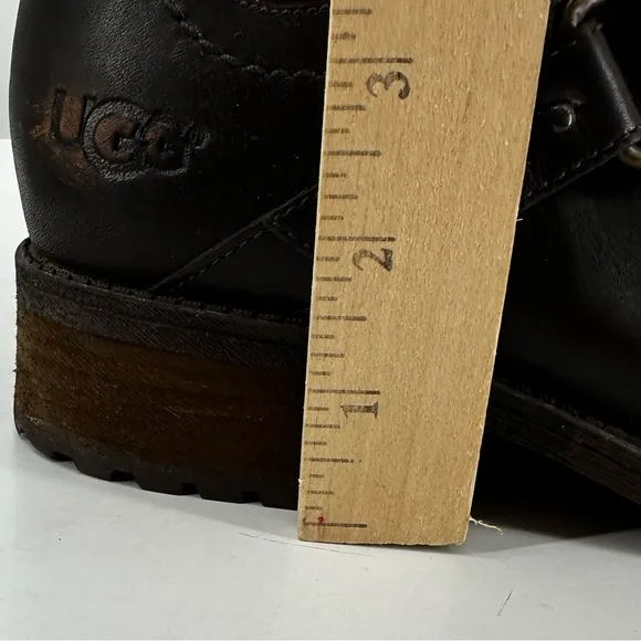 UGG Australia Dahlen Stout Tall Leather Fully Lined Boots Size 9 Style 1006043
