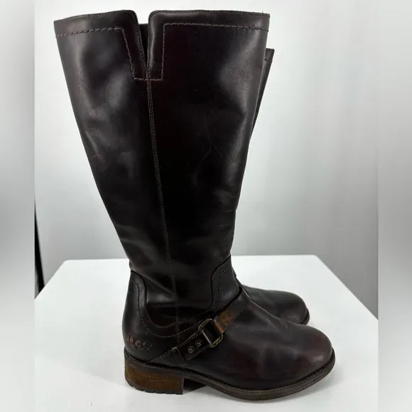 UGG Australia Dahlen Stout Tall Leather Fully Lined Boots Size 9 Style 1006043