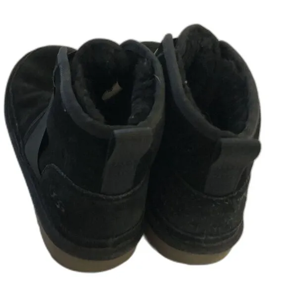 UGG Black Neumel Graphic Boots - Unisex-Women's 7.5 Men's 6